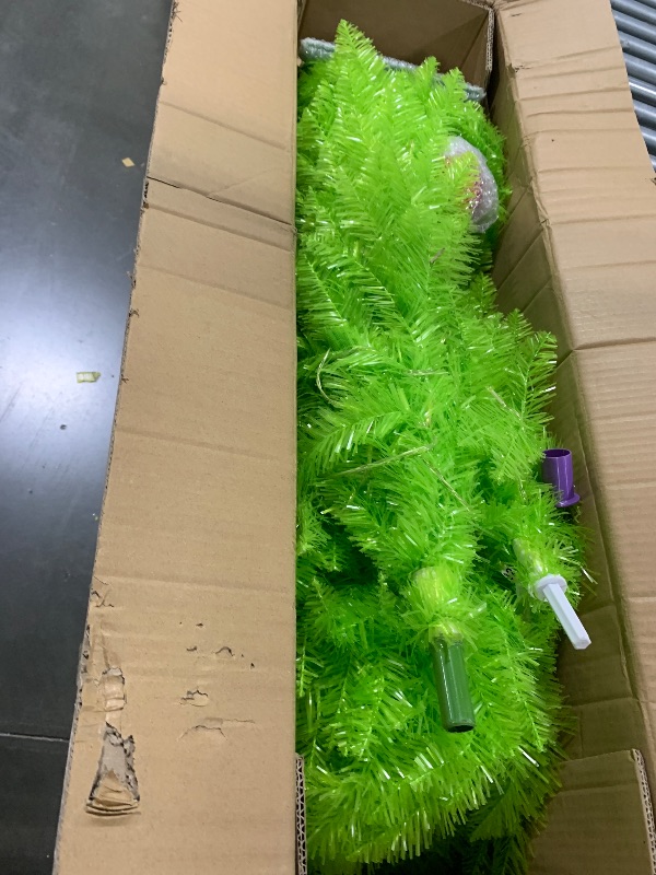 Photo 1 of **SIMILAR ITEM** **MEASURES SHOWN IN PICTURES BELOW** Prelit Christmas Tree - Artificial Christmas Tree with Timer Remote for Indoor Holiday Decor - Xmas Tree for Home, Office, Living Room, Kitchen (A-Light Green) (A-Light Green)