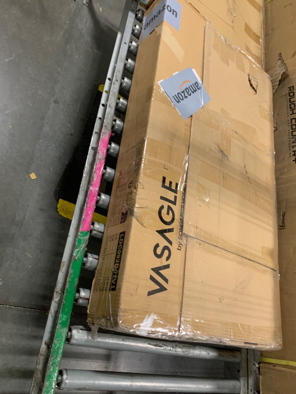 Photo 1 of **LOOSE HARDWARE** VASAGLE Dining Chair Set of 2, Rustic Wood Chairs with Metal Steel Frame, Easy to Assemble, Comfortable Seat, Modern Farmhouse Chair for Kitchen, Bedroom, Living Room, Rustic Brown and Ink Black