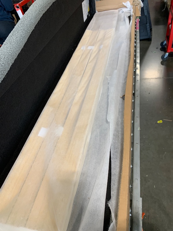 Photo 1 of **BOX 1 OF 2** **PARTIAL SET** ACQCA Full Size Upholstered Daybed with Trundle and LED Light, Teddy Fleece Day Bed Frame with Solid Wood Slats for Guest Room,Apartment,No Spring Box Needed, Easy Assembly, Gray