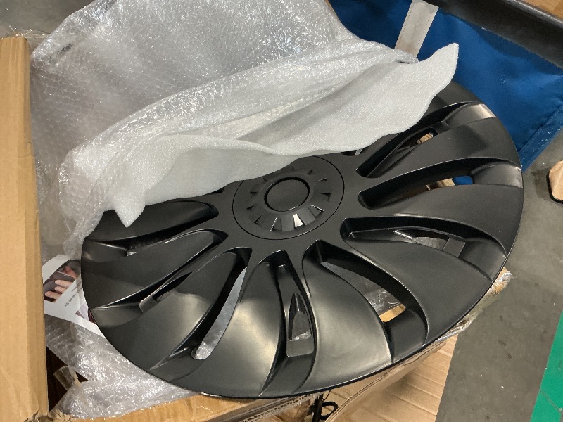 Photo 1 of ***ONLY TWO******Tesla Model Y Wheel Covers 19 Inch 2020-2024 Full Fit Hubcaps with Left-Right Aero Symmetry, Reduced Wind Drag Includes Tire Repair Kit Tesla Model Y Accessories