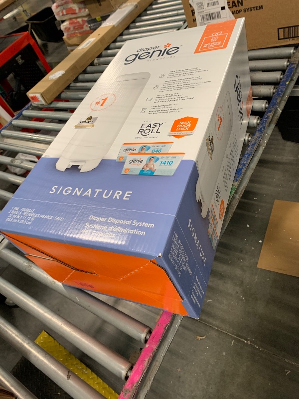 Photo 1 of **SIMILAR ITEM** Diaper Genie Signature Gift Set | Includes Easy Roll Refill with 48 Bags | Holds Up to 2256 Newborn Diapers, Plastic