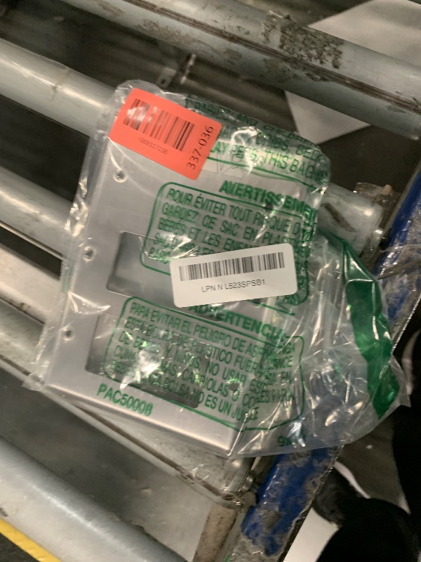 Photo 1 of [2 Pack] BESTTEN 3-Gang Combination Metal Wall Plate with ?hite or Clear Plastic Film, 2-Decorator/1-Blank, Corrosion-Resistant Stainless Steel Outlet and Switch Cover, Brushed Finish