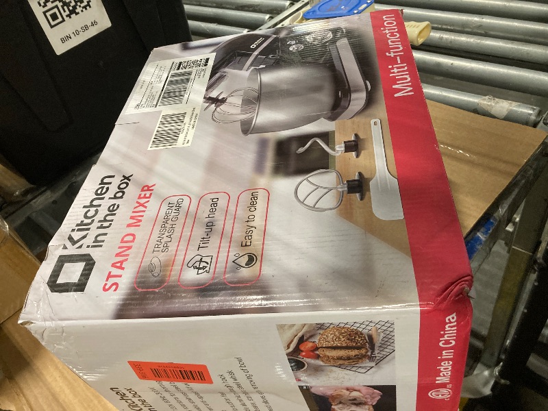 Photo 1 of *****MISSING PARTS***** Kitchen in the box Stand Mixer,3.2Qt Small Electric Food Mixer,6 Speeds Portable Lightweight Kitchen Mixer for Daily Use with Egg Whisk,Dough Hook,Flat Beater (Black)