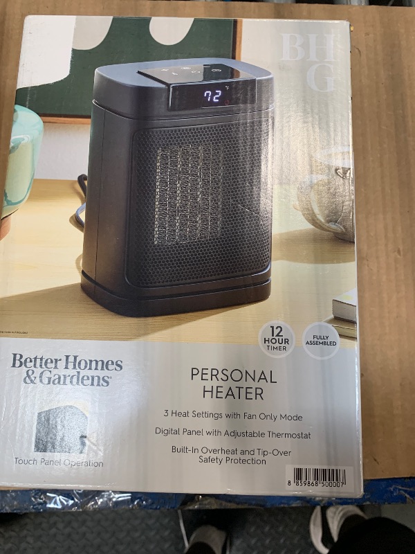 Photo 1 of ***similar image unknown model*** Small Portable Space Heater for Indoor Use - VOCRS 1500W PTC Electric Heater with Thermostat, Remote Control, 12H Timer, Eco and Fan Mode, Rapid and Safe Heating for Bedroom, Office