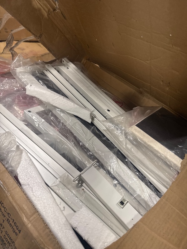 Photo 1 of ***MISSING LOT OF PIECES***Queen Upholstered LED Bed Frame with 2 Storage Drawers and 2-Tier Storage Headboard,Velvet Princess Platform Bed with Charging Station & Bookcase, Corner Bed Frame, Heavy Duty Metal Support, Beige