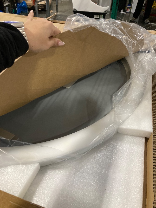 Photo 1 of *****BRAND NEW ITEM***** KWW Round Mirror Bathroom LED Lighted Mirror, Illuminated Dimmable Anti-Fog Wall-Mounted Makeup Vanity Mirror with Lights (39.5" L x 39.5" W)