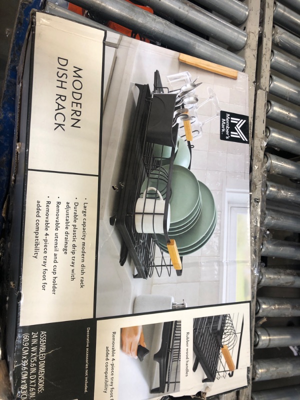 Photo 1 of ***SLIGHTLY BENT ON ONE SIDE***
Member's Mark Modern Dish Rack with Utensil Caddy and Glassware Holder
