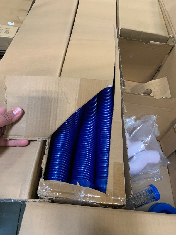 Photo 1 of (2025 Upgrade) VINGLI Automatic Suction-Side Pool Vacuum Cleaner, Powerful Wall-Climbing Sweeper for Inground Pools, Includes 39.6ft Tangle-Free Hose (Blue&White)