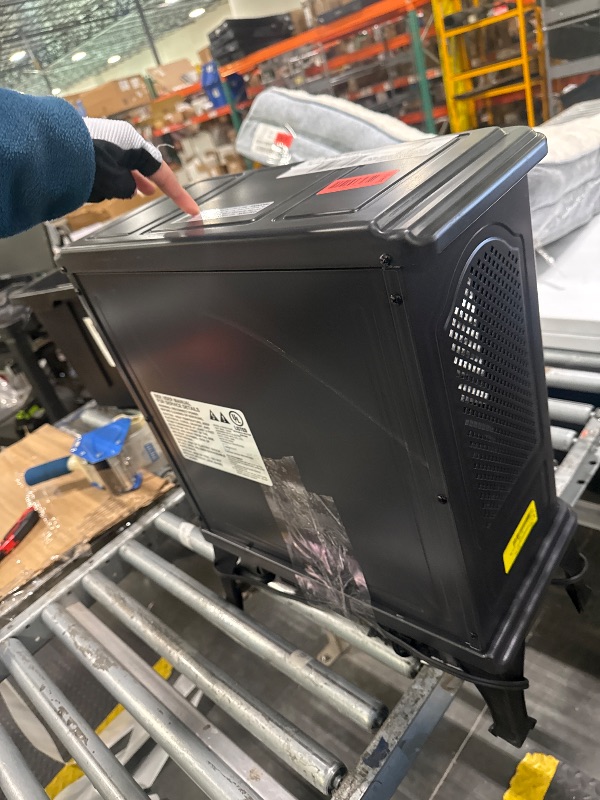 Photo 1 of ****SIMILAR PRODUCT*** Electric Fireplace Heater, 25" Freestanding Space Heater Fireplace Stove with 3D Realistic Flame, 1500W Portable Electric Heater for Indoor Use, Thermostat, Overheating Protection - Black