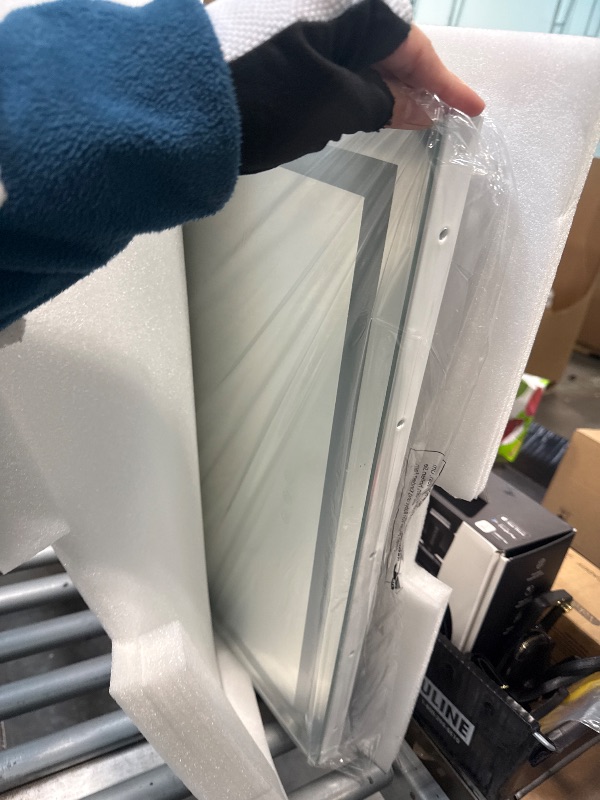 Photo 1 of **** SIMULAR NOT EXACT*****Large Lighted Vanity Mirror, 23" x 19" Light Up Make up Mirror with Smart Touch 3 Colors Dimmable, Tabletop or Wall-Mounted, Memory Function