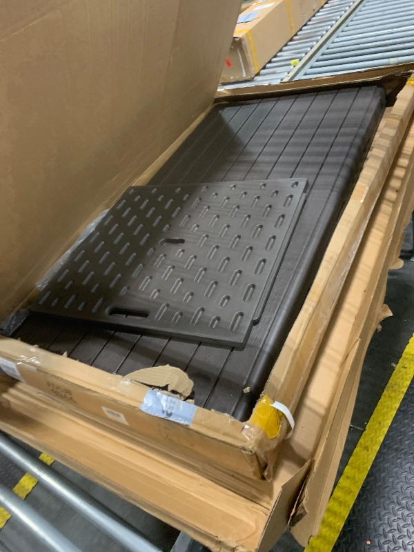 Photo 1 of ***Missing Hardware, Instructions, And Major Parts*** YITAHOME 220 Gallon Double-Wall Deck Box with Divider & Side Handles, Outdoor Large Storage for Patio Furniture Cushions, Garden Pool Accessories, Water Resistant & Lockable