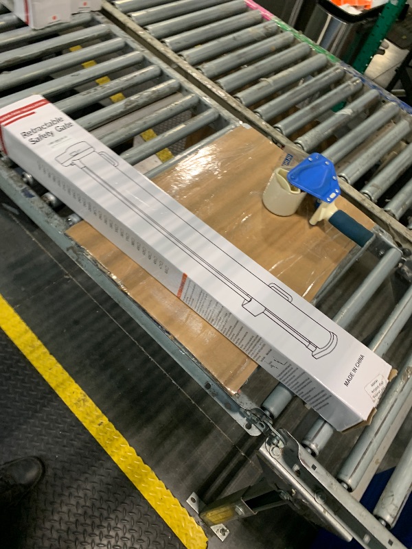 Photo 1 of 100" Wide Retractable Baby Gate Extra Wide Dog Gates with Reinforced Strip - Prevent Crawling Under Retractable Pet Gate Outdoor/Indoor Dog Gate, Mesh Gate Wide Baby Gates for Large Openings, White