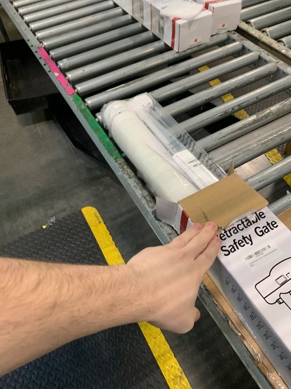 Photo 1 of 100" Wide Retractable Baby Gate Extra Wide Dog Gates with Reinforced Strip - Prevent Crawling Under Retractable Pet Gate Outdoor/Indoor Dog Gate, Mesh Gate Wide Baby Gates for Large Openings, White