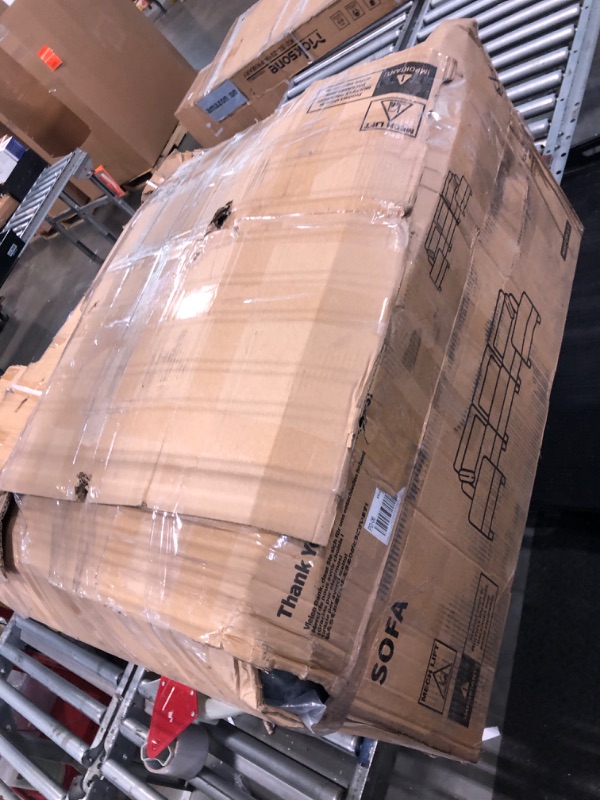 Photo 1 of *** ONLY HAS THE MIDDLE SECTION  **** Marsail Modular Sectional Sofa 110.6" U-Shaped Modern Comfy Cloud Couch, 5-Seat Chenille Deep Seat Sofa with Throw Pillow & Movable Ottoman for Living Room, Bedroom and Apartment, Grey