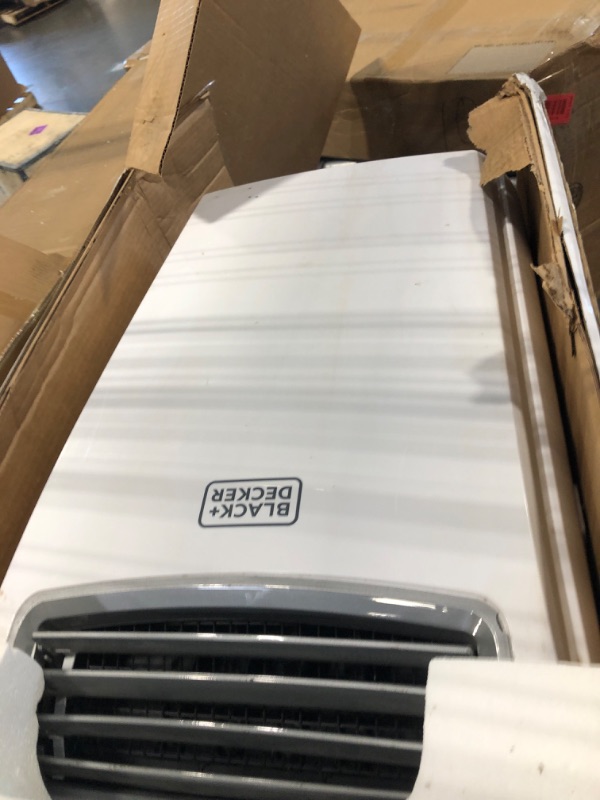 Photo 1 of ** DIRTY AND CRACKED ON TOP *** BLACK+DECKER Smart Portable Air Conditioner, 12,000 BTU for Rooms up to 550 Sq. Ft., Smart Portable AC with Follow Me Remote and Window Kit, BPACT12WT, White