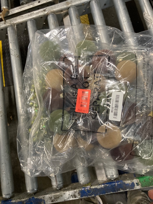 Photo 1 of *USED*
 Large Velvet Christmas Hanging Ornaments Set Balls Textured Shatterproof Finial Ornaments 40 Hooks 3 Ribbons for Vintage Rustic Farmhouse Ceiling Front Door Fireplace Decorations