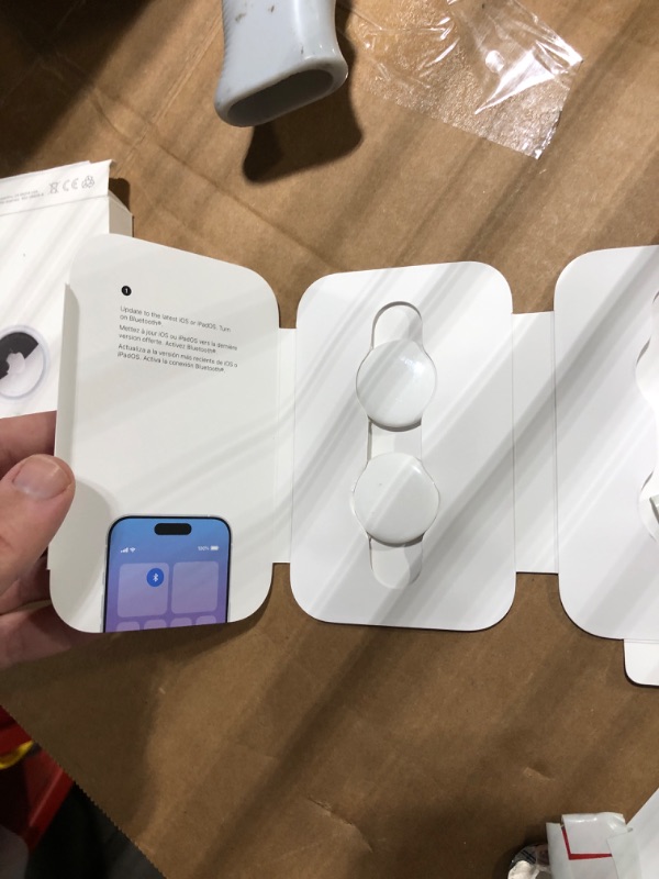 Photo 1 of *** only 2 in the pack ***** Apple AirTag (1st Generation) 4 Pack Keep Track of and find Your Keys, Wallet, Luggage, Backpack, and More. Simple one-tap Set up with iPhone or iPad, Bluetooth