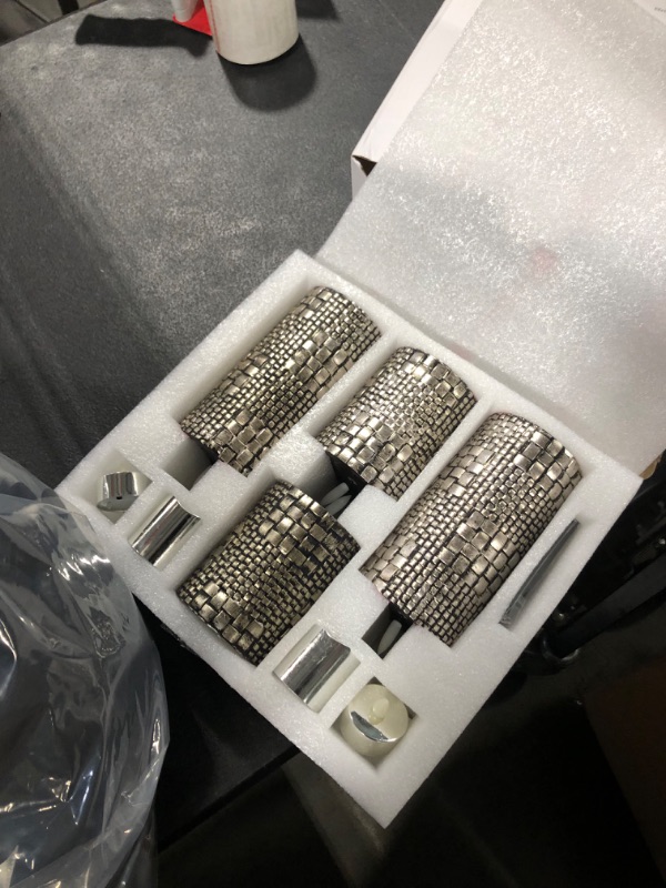 Photo 1 of ** SILVER **
Flameless Candles with Remote, Battery Operated Flickering Flameless Candles, Pack of 8 Black LED Candles with Timer, 4 Pillars Candles and 4 Votives Candles Set for Wedding, Holiday, Party