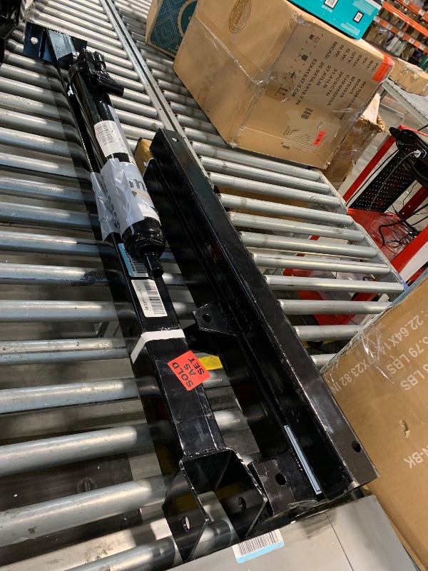 Photo 1 of *** PARTIAL SET MISSING PIECES **** 2 Ton Folding Hydraulic Engine Hoist with Load Leveler 44 LBS Capacity Heavy Duty Cherry Picker 6 Swivel Wheels&Hydraulic Pump Adjustable Boom (0.5T-2T) for Garage Workshop Warehouse Black