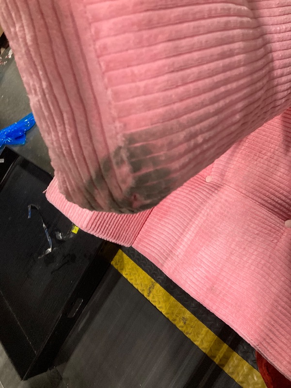 Photo 1 of ***DIRT MARKS IN VARIOUS LOCATIONS CAN BE WASHED OUT *** MAXYOYO Folding Sofa Bed, Convertible Sofa Bed with High-Density Support Foam, Portable 4 in 1 Fold Out Chair to Floor Lounger, Versatile Floor Couch for Living Room Bedroom, Pink