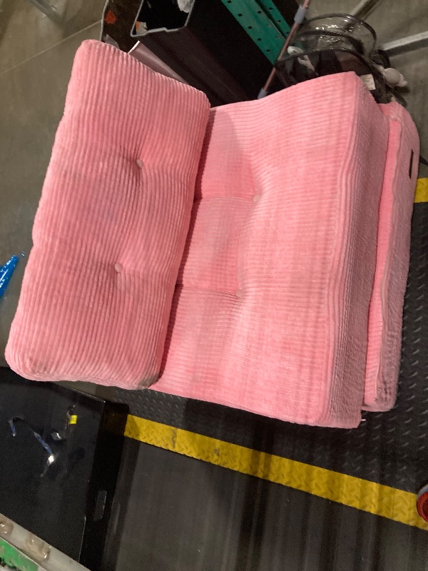Photo 1 of ***DIRT MARKS IN VARIOUS LOCATIONS CAN BE WASHED OUT *** MAXYOYO Folding Sofa Bed, Convertible Sofa Bed with High-Density Support Foam, Portable 4 in 1 Fold Out Chair to Floor Lounger, Versatile Floor Couch for Living Room Bedroom, Pink