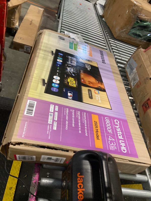Photo 1 of *** BROKEN SOLD FOR PARTS ONLY ***Samsung 43-Inch Class Crystal UHD U8000F 4K Smart TV (2025 Model) Endless Free Content, Crystal Processor 4K, MetalStream Design, Knox Security, Alexa Built-in