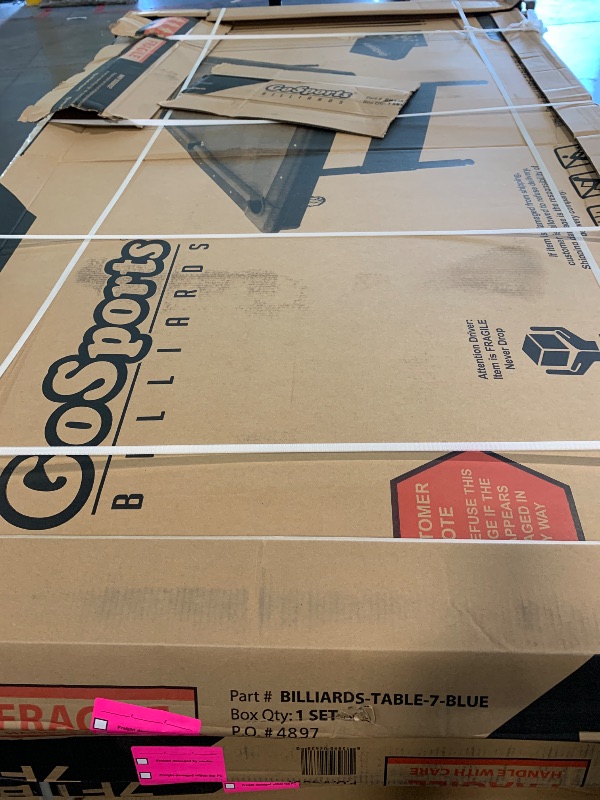 Photo 1 of *** FACTORY SEALED***GoSports 6, 7, or 8 ft Billiards Tables - No Assembly, Choose Your Color - Portable Pool Table Includes Full Set of Balls, 2 Cue Sticks, Chalk and Felt Brush