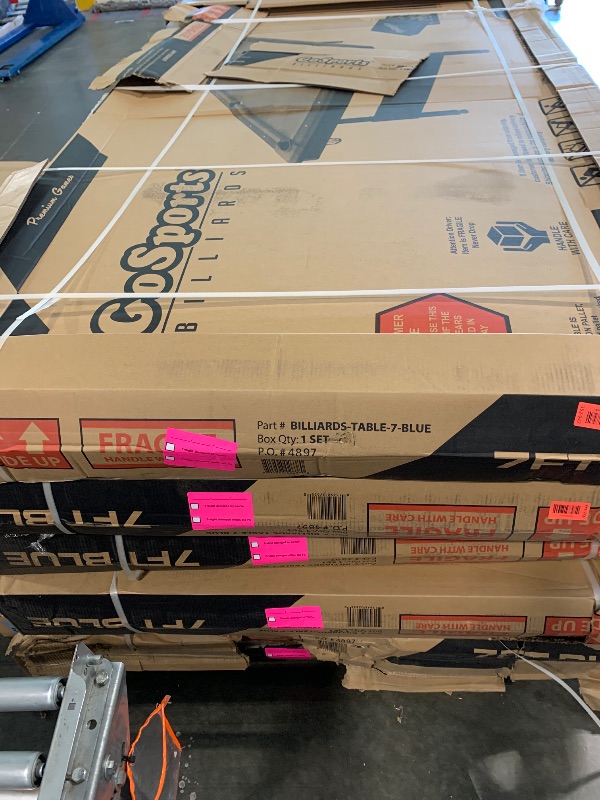 Photo 1 of *** FACTORY SEALED***GoSports 6, 7, or 8 ft Billiards Tables - No Assembly, Choose Your Color - Portable Pool Table Includes Full Set of Balls, 2 Cue Sticks, Chalk and Felt Brush