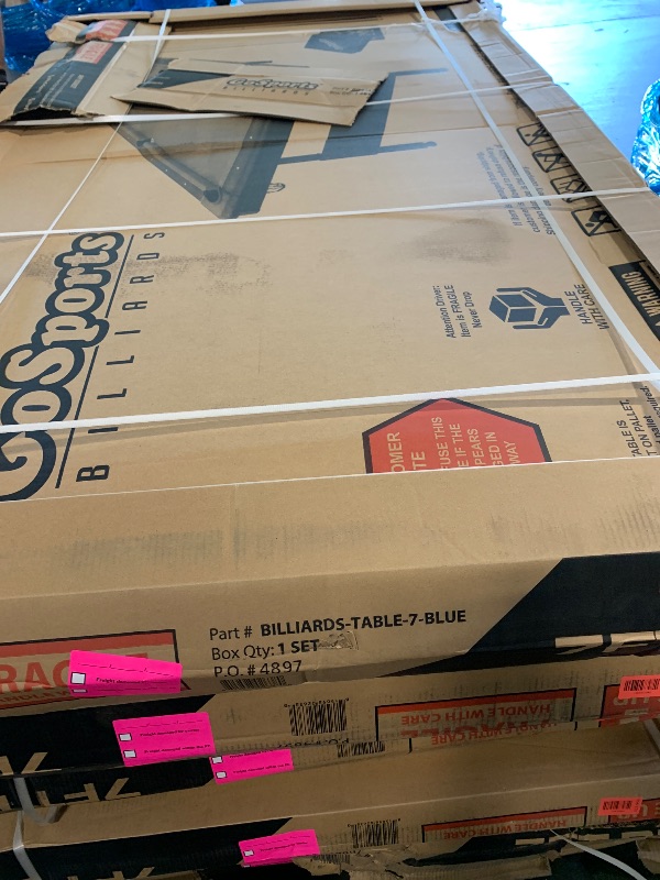 Photo 1 of ***FACTORY SEALED***GoSports 6, 7, or 8 ft Billiards Tables - No Assembly, Choose Your Color - Portable Pool Table Includes Full Set of Balls, 2 Cue Sticks, Chalk and Felt Brush