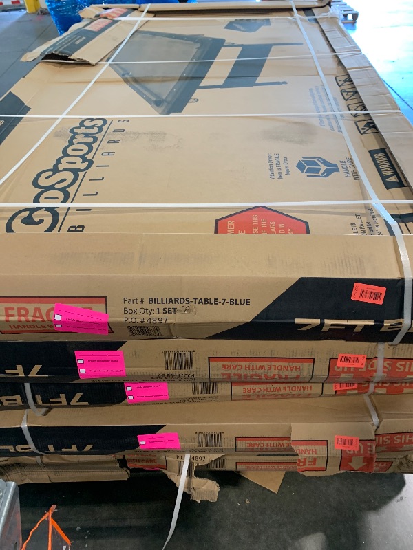 Photo 1 of ***FACTORYB SEALED***GoSports 6, 7, or 8 ft Billiards Tables - No Assembly, Choose Your Color - Portable Pool Table Includes Full Set of Balls, 2 Cue Sticks, Chalk and Felt Brush