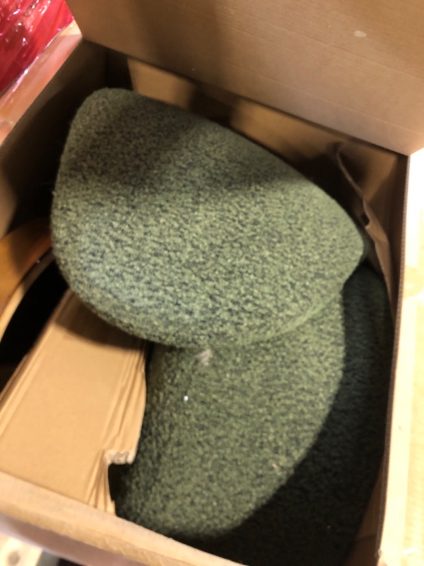 Photo 1 of **1 CHAIR** KISLOT Swivel Accent Chair Round Barrel Armchair Upholstered Performance Fabric for Living Room Bedroom Waitingroom,2 Box,Moss Green