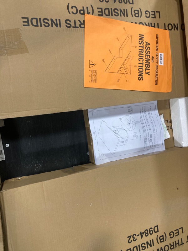 Photo 1 of ***MINOR DAMAGE*** Signature Design by Ashley Burkhaus Contemporary Counter Height Dining Table with Double-Pedestal Base and Wine Rack, Dark Brown