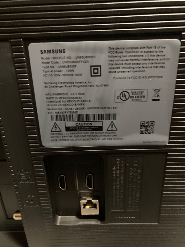 Photo 1 of ****SOLD FOR PARTS - DAMAGED SCREEN****Samsung 65-Inch Class Crystal UHD U8000F 4K Smart TV (2025 Model) Endless Free Content, Crystal Processor 4K, MetalStream Design, Knox Security, Alexa Built-in