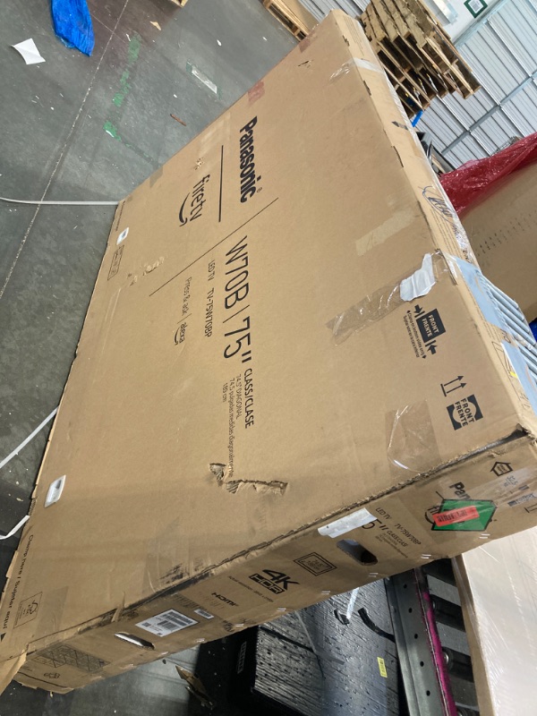 Photo 1 of ****SOLD FOR PARTS - DAMAGED SCREEN***Panasonic W70 Series (2025 Model) 75" LED 4K Ultra HD Smart Fire TV, Press & Ask Alexa, Apple AirPlay, HDR10+, HDMI 2.1, and Bluetooth Support - 75W70BP