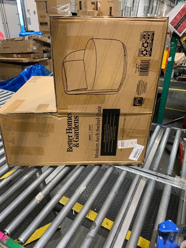 Photo 1 of **FACTORY SEALED** Better Homes & Gardens Juliet Modern Arch Swivel Accent Chair, Navy