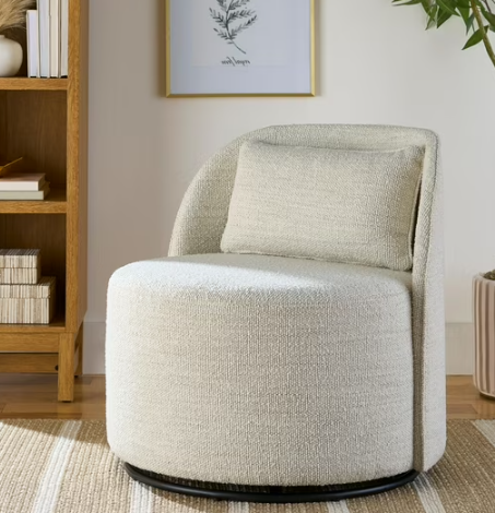 Photo 1 of **FACTORY SEALED** Better Homes & Gardens Juliet Modern Arch Swivel Accent Chair, Cream Boucle