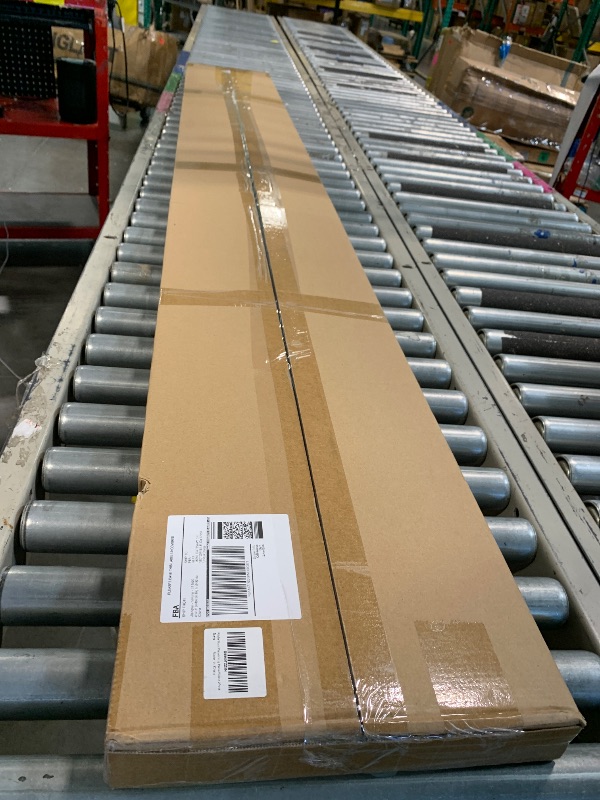 Photo 1 of **MISSING A PART***RITOLLO Wood Slat Panels for Wall 2-Piece 94.5"×11" Acoustic Panels for Interior Wall Decor 3D Fluted Sound Absorbing Panel - Natural Walnut