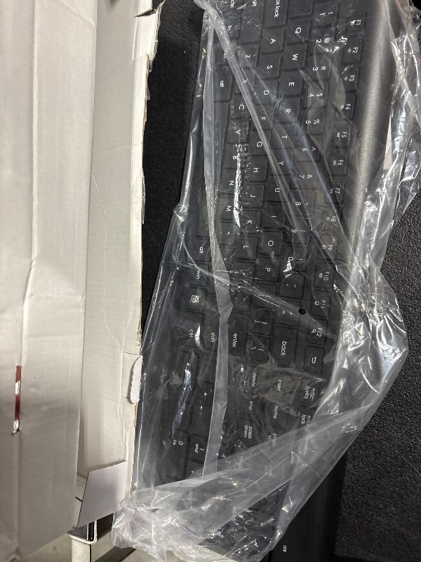 Photo 1 of **MISSING USB**
Wireless Keyboard and Mouse Combo, Full Size Silent Ergonomic Keyboard and Mouse, Long Battery Life, Optical Mouse, 2.4G Lag-Free Cordless Mice Keyboard for Computer, Mac, Laptop, PC, Windows