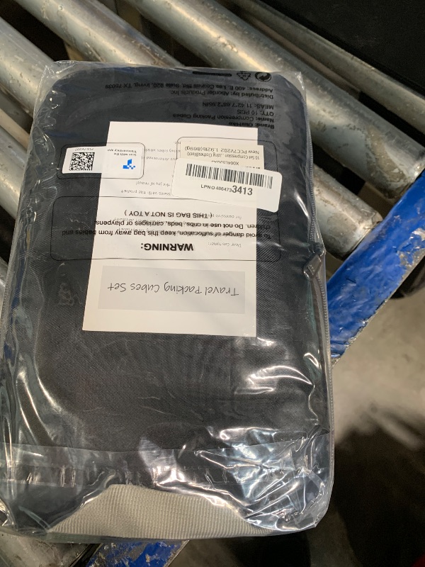 Photo 1 of 10 Set Compression Packing Cubes for Travel Essentials,Compressible Expandable Packing Cubes for Suitcase,OlarHike Luggage Organizer Bags for Travel,Handy Helper for Organizing Clothes(Black)