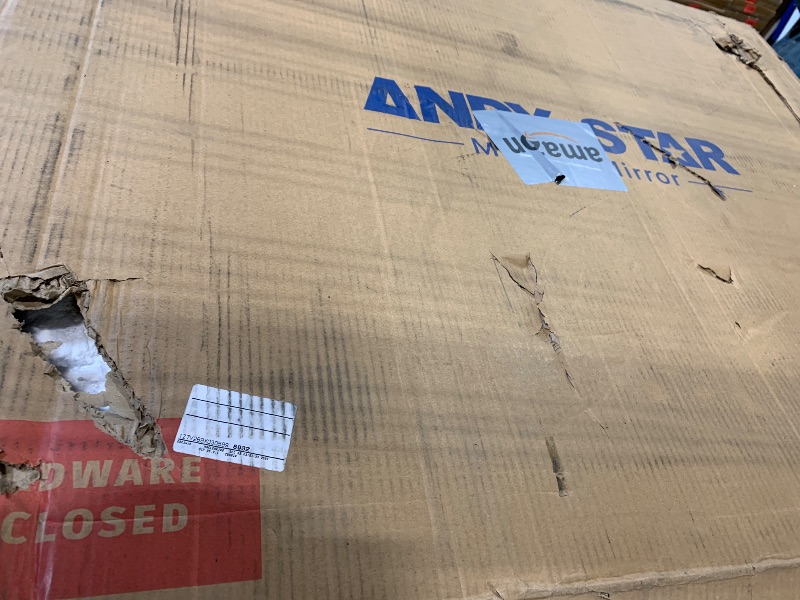 Photo 1 of *USED*
ANDY STAR Hand-Forged Gold Bathroom Mirrors for Wall, 30x40 Inch Vintage Solid Steel Metal Frame Bathroom Vanity Mirror, Antique Rounded Rectangle Wall Mirror, Hangs Horizontally or Vertically