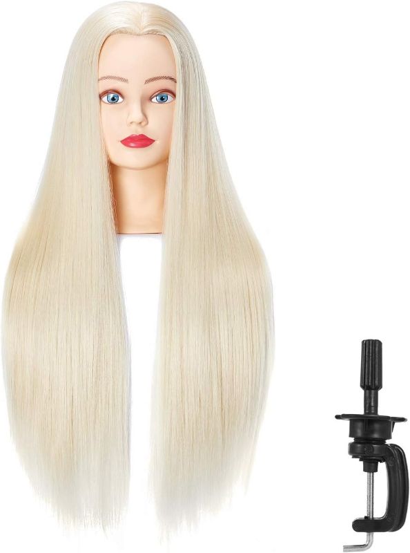 Photo 1 of ***SIMILAR***

Dioche Cosmetology Mannequin Head, Training Practice Head with High Temperature Fiber Hair for Hairdressing Students, Includes Clamp Holder and Accessories