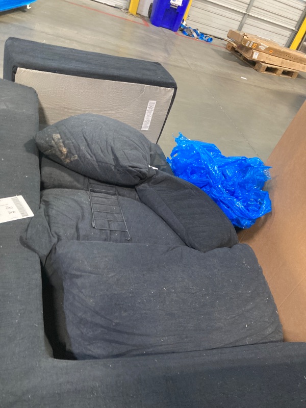 Photo 1 of **full set** **stained furniture**
Vamcheer Modular Sectional Sofa - Modern L Shaped Boneless Couch with Deep Seat, Upholstered Sectional Couches for Living Room, Bedroom, Office, No Assembly Required, Black