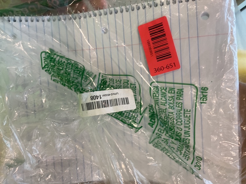 Photo 1 of **NO COVER VIEW ALL SLIDES*Amazon Basics Notebooks, Wide Ruled Spiral 5 Subject Notebook, For Work and School, 200 Sheets, 8.5 x 10.5 inches, Black, 1-Pack