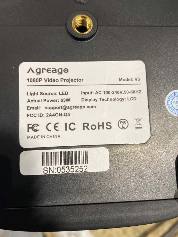 Photo 1 of [Electric Focus] Projector with WiFi and Bluetooth, Native 1080P 15,000 Lumens 4K Supported, Agreago Outdoor Movie Projector for Home Theater UP to 300", for iOS/Android/TV Stick/HDMI/USB