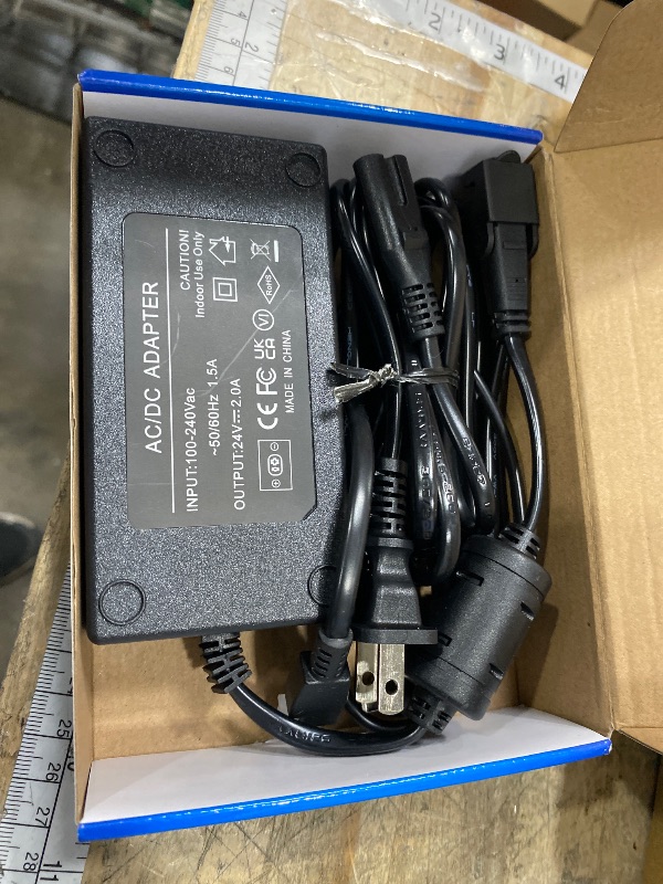 Photo 1 of **MISSING ASSEMBLY PIECES*** Ousaly Adjustable Bed Base Adapter Replacement Power Cord Kit for Linak SmpS002 DK-6430 Homeline Deskline DL IC Black 2 pin Plug Recliner Lift Adjustable Bed Frame ASW0551-24020002A DC Charger Cable ?