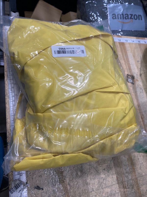 Photo 1 of ****RUNS BIG**** ANYOO Women's Waterproof Raincoat Lightweight Rain Jacket Hooded Long Rain Coat with Pockets for Adults Outdoor Activities(Yellow) One Size