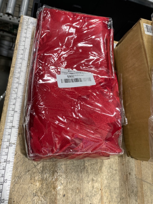 Photo 1 of Romanstile Christmas Jacquard Rectangle Tablecloth - Winter Waterproof Damask Floral Decorative Table Cloths Heavy Weight Fabric Table Covers for Dinner/Parties/Holiday - 60 x 84 Inch, Red