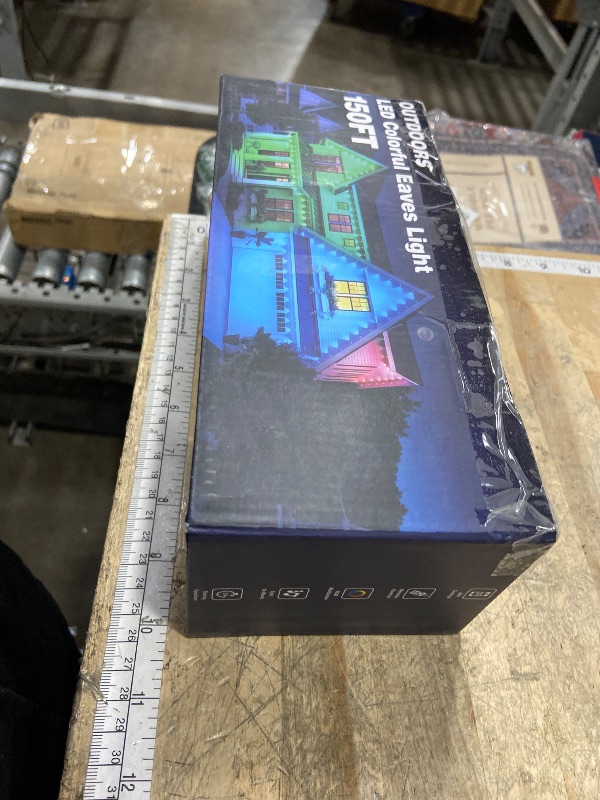 Photo 1 of 150FT Permanent Outdoor RGB Lights - Waterproof Smart LED Eaves Lights with App/Remote Control, Music Sync & DIY Scenes, Perfect for Christmas, Halloween, Parties & Daily Decor, Ideal for House Roof