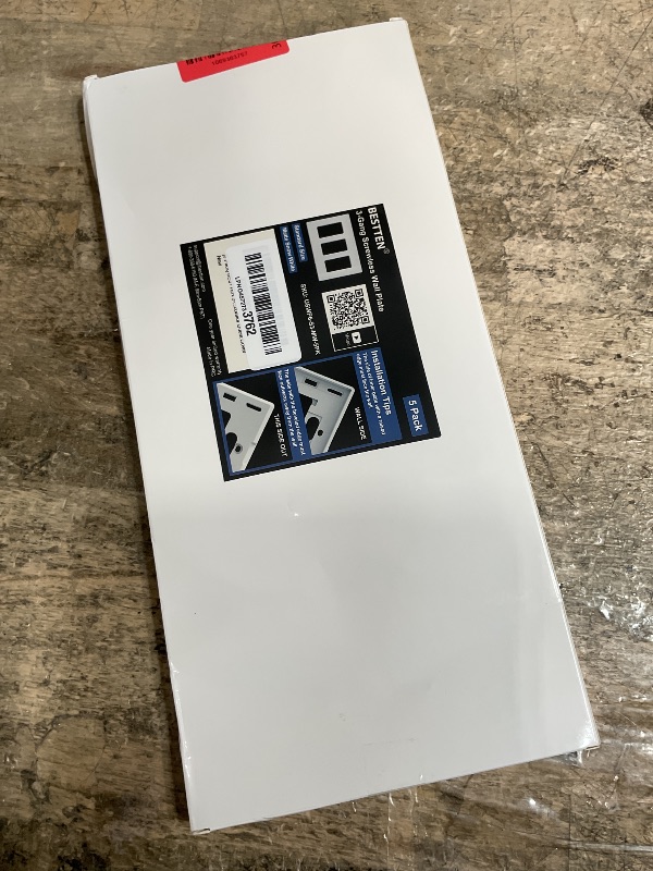 Photo 1 of (5 Pack) BESTTEN USWP6 Matte Snow White 3-Gang Screwless Wall Plate, Decorator Outlet Cover, H4.69” x W6.54”, for Light Switch, Dimmer, USB, GFCI, Receptacle