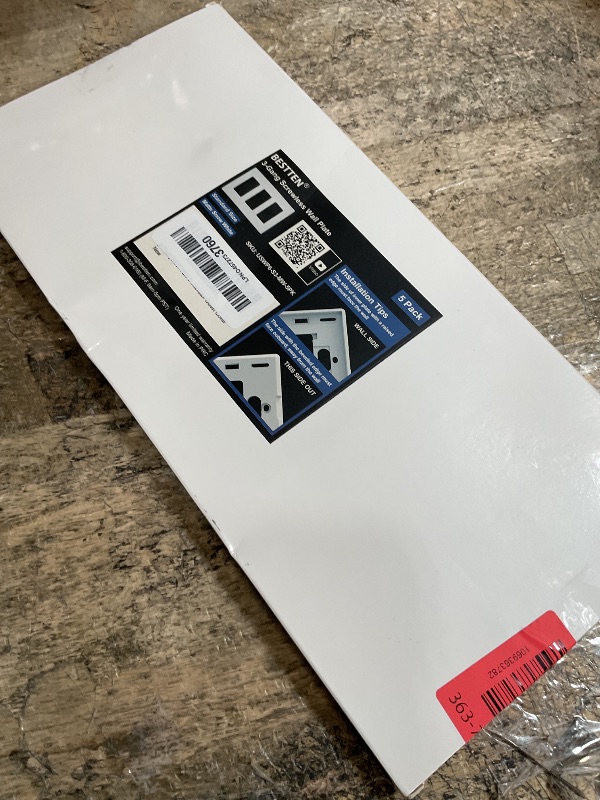 Photo 1 of (5 Pack) BESTTEN USWP6 Matte Snow White 3-Gang Screwless Wall Plate, Decorator Outlet Cover, H4.69” x W6.54”, for Light Switch, Dimmer, USB, GFCI, Receptacle